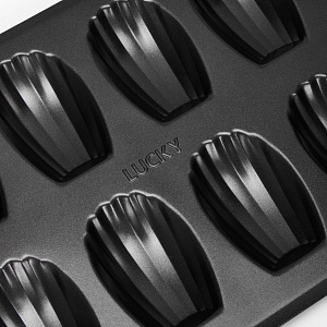 Форма для выпечки 12шт 39,2x22,5x1,5см LUCKY Мадлен 0,5мм углеродистая сталь 000000000001217848