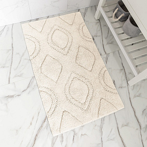 Коврик универсальный 60x100см DE'NASTIA рюши молочный хлопок 000000000001219583