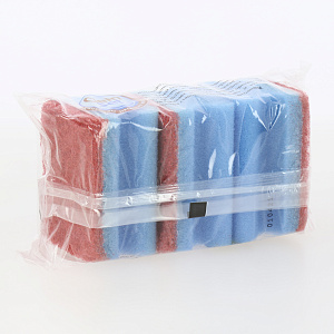 Губка для посуды 85х65х41мм 3шт AVIKOMP профилированная с абразивом 977 000000000001205788