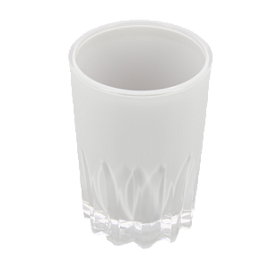 Стакан для зубных щеток DE'NASTIA граненый серый пластик 000000000001207102