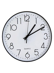 Часы настенные 30см FORA круглые пластик/стекло 000000000001229273