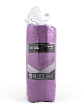 Проcтыня натяжная DE'NASTIA сатин 200x200+25см 100%Хлопок сирень C010767 000000000001192995