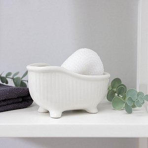 Подставка для губки 250мл ДОЛЯНА Розетта керамика пластик 1113360-1RZ 000000000001219188