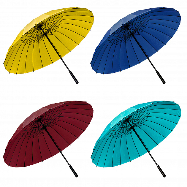 Зонтик женский трость 65см 24 спицы микс 000000000001216498