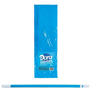 Швабра для пола 120см Dora c телескопической ручкой, металл с насадкой 43х12см плотная супервпитывающая микрофибра 2002-001 000000000001204984