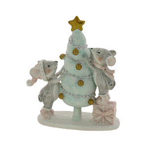 Новогодняя фигурка Мышки Украшают Ёлку из полирезины / 11х5х15см арт.80093 000000000001191351
