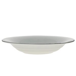 Тарелка суповая 23см ESPRADO Bosqua Platina костяной фарфор 000000000001163450