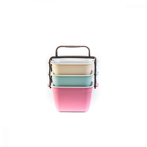 Ланчбокс "CIMELAX JUMBO COOK MINI" из 3-х контейнеров с крышками: 450мл х 2шт. и 750мл 000000000001169637