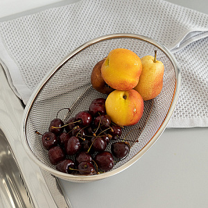 Сито 28,3x19,3x5,9см DE'NASTIA овал без ручек нержавеющая сталь 000000000001219243