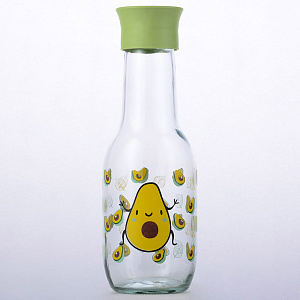 Бутылка для воды 1л SIGMA GLASS Авокадо стекло 000000000001213254