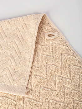 Полотенце махровое 50х90см LUCKY Зигзаг светло-бежевый хлопок-100% 000000000001214722