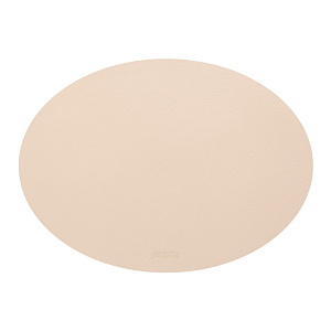 Салфетка сервировочная 45х32см DE'NASTIA овал двусторонняя бежевый/белый ПВХ 000000000001214083