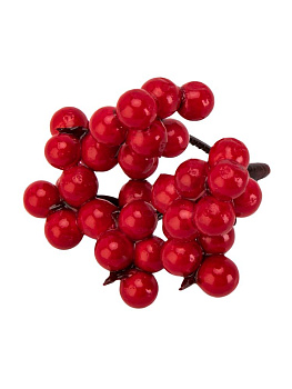 Ветка с ягодами для декора 45см рябина  красный 000000000001228774