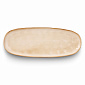 Блюдо овальное 39см бежевый глазурованная керамика