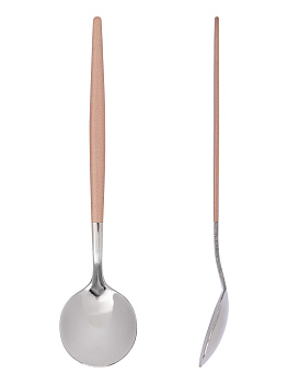 Набор чайных ложек 2шт LUCKY Modern розовый/серебро нержавеющая сталь 000000000001212643