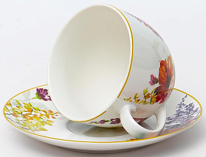 Пара чайная 250мл/блюдце BALSFORD Акварельный букет подарочная упаковка фарфор 000000000001204587