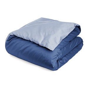 Пододеяльник 175x210см DE'NASTIA NEW сатин 2х-сторонний голубой/синий хлопок 000000000001215773