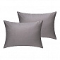 Наволочки 50x70см 2шт DE'NASTIA серый сатин NEW хлопок 100%