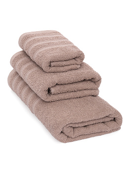 Полотенце махровое 35х70см LUCKY бежевое жаккард 100% хлопок 000000000001211695