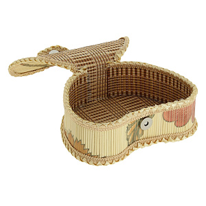 Шкатулка Цветочная, 19?14?7 см, бамбук 000000000001082428