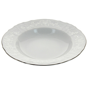 Суповая тарелка Отводка Платина Люкс Хауз, 23 см 000000000001005852