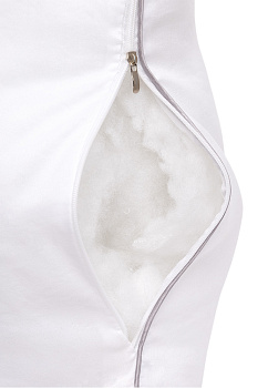 Подушка 48x70см LUCKY белый с серым кантом искусственный лебяжий пух/полиэстер 000000000001210034