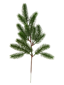 Ветка 45см ель для декора малая зеленый Ветка 45см ель для декора малая зеленый 000000000001228771