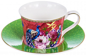 Пара чайная 200мл/блюдце BALSFORD Маркиза Павлин подарочная упаковка фарфор 000000000001197851