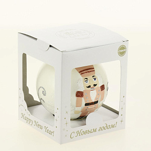 Декоративное украшение Шар №5 D9,5см БИРЮСИНКА Щелкунчик розовый стекло 000000000001207654