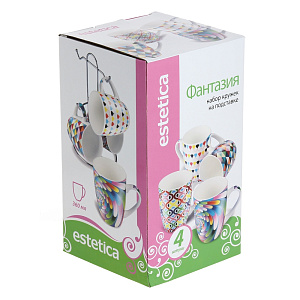 Набор кружек Фантазия Estetica, 360мл, 4 шт. 000000000001118375