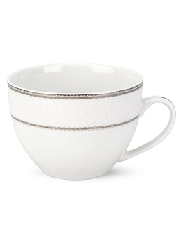 Пара чайная 250мл/блюдце ANGELICA с серебром фарфор 000000000001219772