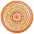 Блюдо (ляган) 38см RISHTON KULOLCHILIC рисунок мехроб оранжевый керамика 000000000001207887