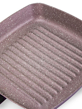 Сковорода Гриль 24см антипригарное покрытие бакелитовая ручка индукция фиолетовый Сковорода Гриль 24см антипригарное покрытие бакелитовая ручка индукция фиолетовый 000000000001228002