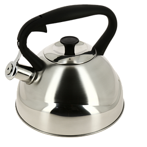 Чайник со свистком 3000мл GUTERWAHL нейлоновая ручка одинарное дно стенки корпуса 0,4мм дно 0,35мм подарочная упаковка нержавеющая сталь 126-18005 000000000001204045