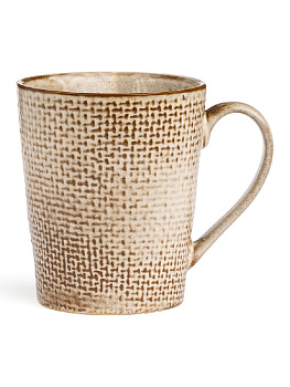 Кружка 400мл LUCKY Лен бежевый керамика 000000000001211785