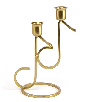 Подсвечник декоративный "Branch" 23см металл/стекло золото R011285 000000000001200405