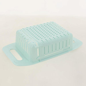 Дуршлаг 48х38см VERDEдля овощей в раковину универсальный бирюза полипропилен 000000000001205686