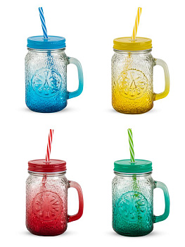 Кружка-банка 480мл стекло 000000000001230039