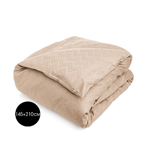 Пододеяльник 145х210см DE'NASTIA JQ зигзаг бежевый сатин хлопок-100% 000000000001215592
