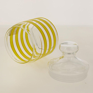 Банка стеклянная с желтой спиралью 0,75л с крышкой SPRIAL YELLOW Q0405 000000000001198040