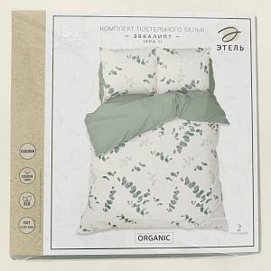 Комплект постельного белья 2-спальный Этель Эвкалипт вид 1 пододеяльник175х215см простыня200х220см наволочки70х70см-2шт 125гр поплин 100%хлопок 000000000001206694