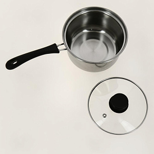 Ковш 0,9л с крышкой EETRITE нержавеющая сталь RUA01-16 000000000001201149