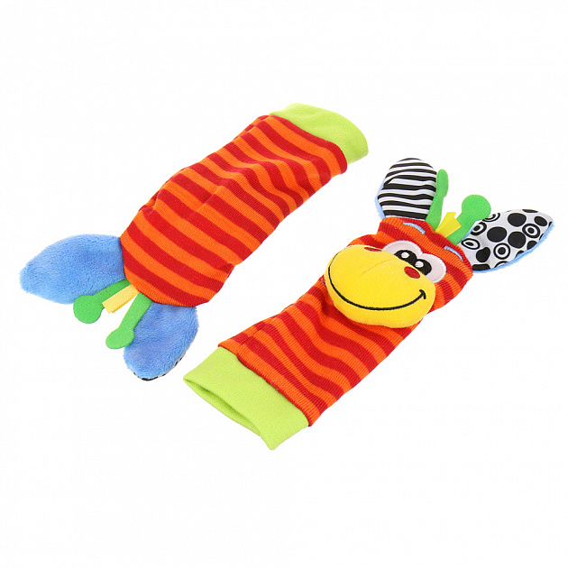 Набор детских носочков и напульсников с погремушками Забавные Зверюшки Bradex 000000000001145066
