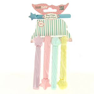 Клипсы для пакетов 4шт SUN PLASTIK пластик 000000000001189224