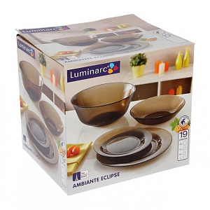 АМБЬЯНТЕ ЭКЛИПС Набор столовой посуды 19 предметов LUMINARC стекло L5176 000000000001158614