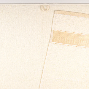 Полотенце махровое 50х90см Dina Me атласный бордюр молочное 100% хлопок 000000000001208671