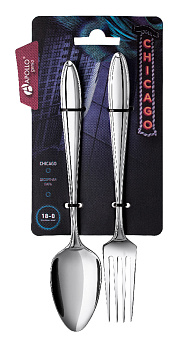 Набор десертная пара(ложка+вилка) APOLLO genio "Chicago" CHI-2 000000000001187545