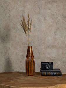 Ваза 10x10x30см DE'NASTIA коричневый дерево манго 000000000001230451