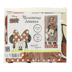 Полотенце 60х140см Минни Маус плотность 160гр 100% хлопок 000000000001206909