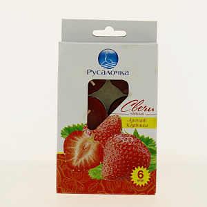 РУСАЛОЧКА Свечи чайные 6 шт Клубника 430686 000000000001189288